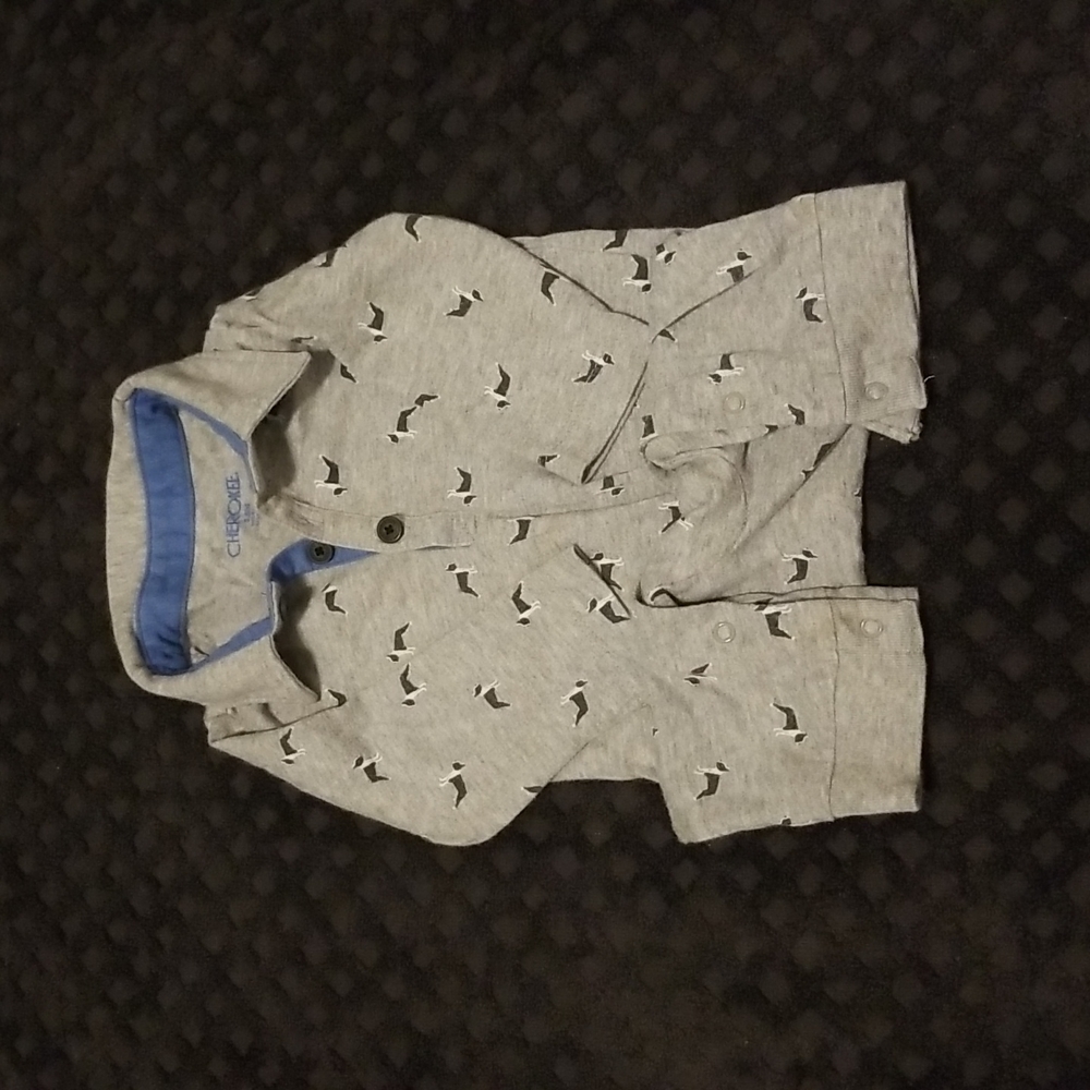 Cherokee 3/6 M Collared Bodysuit